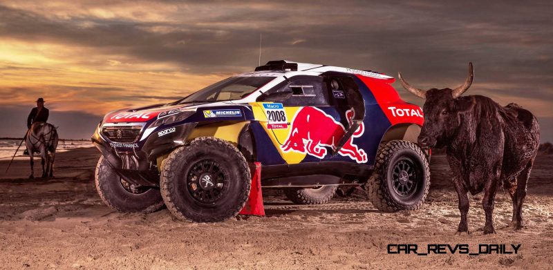 The Peugeot 2008 DKR in Camargue, France on November 13th, 2014