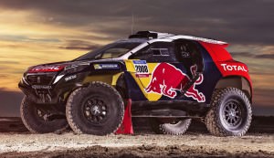 The Peugeot 2008 DKR in Camargue, France on November 13th, 2014