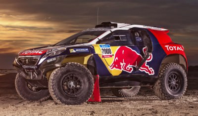 The Peugeot 2008 DKR in Camargue, France on November 13th, 2014