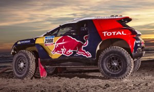 The Peugeot 2008 DKR in Camargue, France on November 13th, 2014