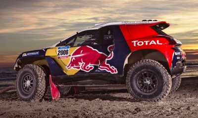 The Peugeot 2008 DKR in Camargue, France on November 13th, 2014