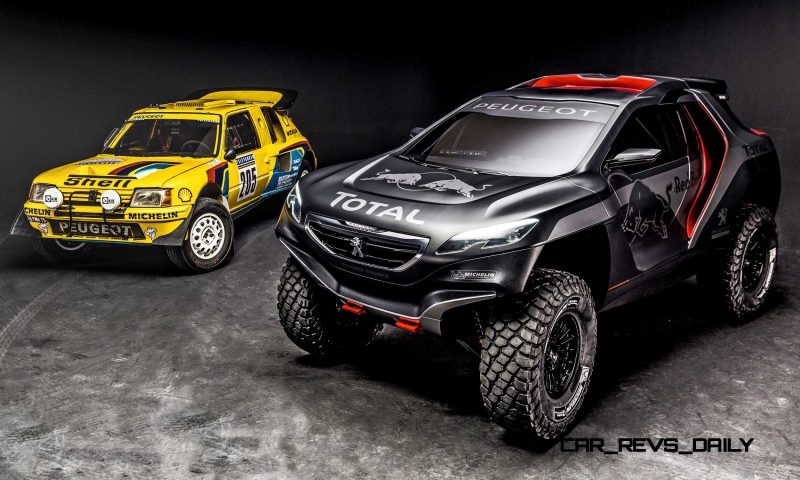 The 205 T16 and Peugeot 2008 DKR revealed in Nanterre, France on