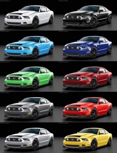 2014 Ford Mustang RTR Spec 2 Colors and Turntable 10-tile