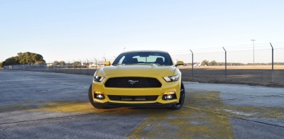 HD Road Test Review - 2015 Ford Mustang EcoBoost in Triple Yellow with Performance Pack 100