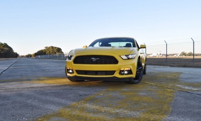 HD Road Test Review - 2015 Ford Mustang EcoBoost in Triple Yellow with Performance Pack 105