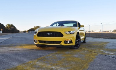 HD Road Test Review - 2015 Ford Mustang EcoBoost in Triple Yellow with Performance Pack 106