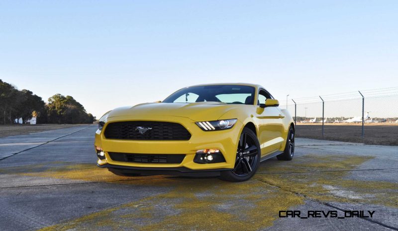 HD Road Test Review - 2015 Ford Mustang EcoBoost in Triple Yellow with Performance Pack 107