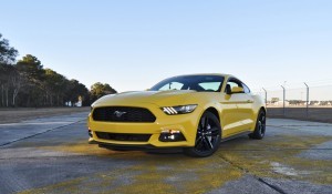 HD Road Test Review - 2015 Ford Mustang EcoBoost in Triple Yellow with Performance Pack 108