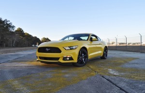 HD Road Test Review - 2015 Ford Mustang EcoBoost in Triple Yellow with Performance Pack 109