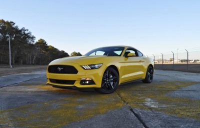 HD Road Test Review - 2015 Ford Mustang EcoBoost in Triple Yellow with Performance Pack 110