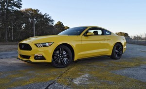 HD Road Test Review - 2015 Ford Mustang EcoBoost in Triple Yellow with Performance Pack 112