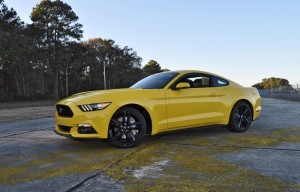 HD Road Test Review - 2015 Ford Mustang EcoBoost in Triple Yellow with Performance Pack 113