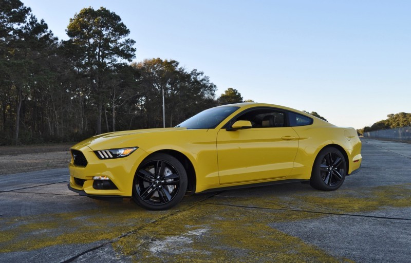 HD Road Test Review - 2015 Ford Mustang EcoBoost in Triple Yellow with Performance Pack 114