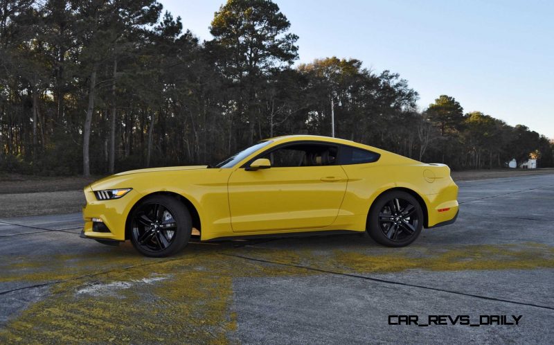 HD Road Test Review - 2015 Ford Mustang EcoBoost in Triple Yellow with Performance Pack 116