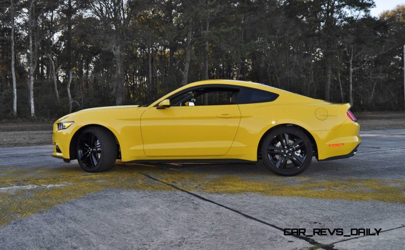 HD Road Test Review - 2015 Ford Mustang EcoBoost in Triple Yellow with Performance Pack 119