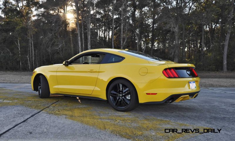 HD Road Test Review - 2015 Ford Mustang EcoBoost in Triple Yellow with Performance Pack 122