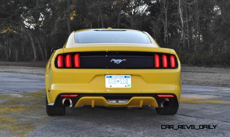 HD Road Test Review - 2015 Ford Mustang EcoBoost in Triple Yellow with Performance Pack 129