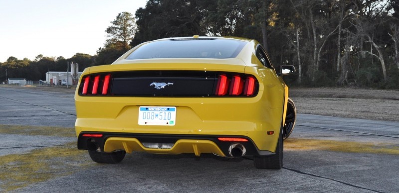 HD Road Test Review - 2015 Ford Mustang EcoBoost in Triple Yellow with Performance Pack 131