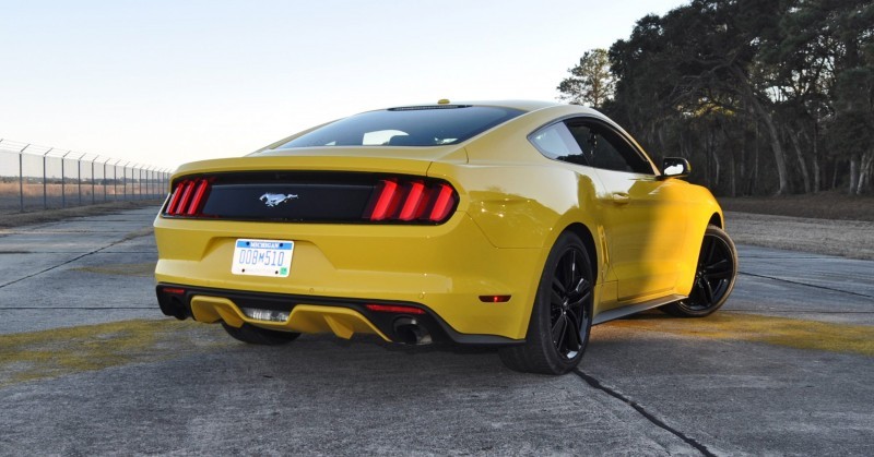 HD Road Test Review - 2015 Ford Mustang EcoBoost in Triple Yellow with Performance Pack 134