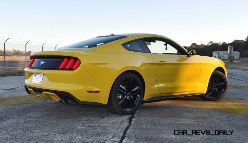 HD Road Test Review - 2015 Ford Mustang EcoBoost in Triple Yellow with Performance Pack 137