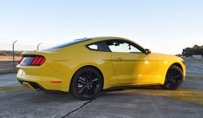 HD Road Test Review - 2015 Ford Mustang EcoBoost in Triple Yellow with Performance Pack 138