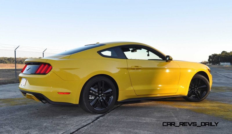 HD Road Test Review - 2015 Ford Mustang EcoBoost in Triple Yellow with Performance Pack 138