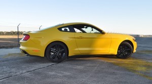 HD Road Test Review - 2015 Ford Mustang EcoBoost in Triple Yellow with Performance Pack 139