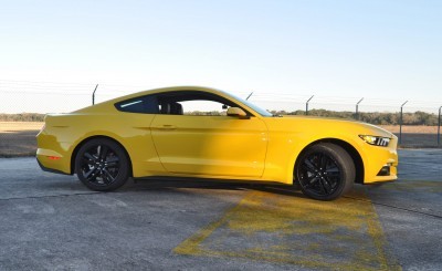 HD Road Test Review - 2015 Ford Mustang EcoBoost in Triple Yellow with Performance Pack 140