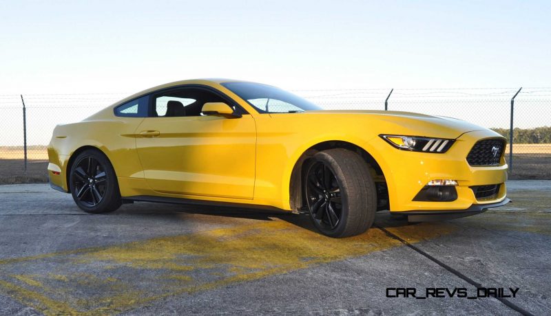 HD Road Test Review - 2015 Ford Mustang EcoBoost in Triple Yellow with Performance Pack 142