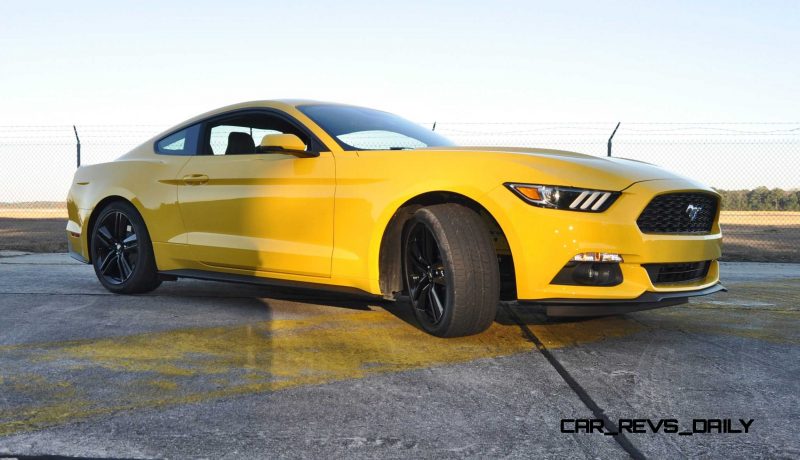 HD Road Test Review - 2015 Ford Mustang EcoBoost in Triple Yellow with Performance Pack 143