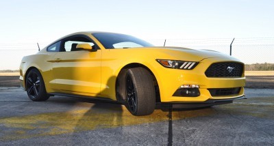 HD Road Test Review - 2015 Ford Mustang EcoBoost in Triple Yellow with Performance Pack 144