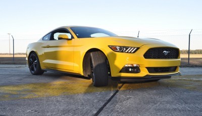 HD Road Test Review - 2015 Ford Mustang EcoBoost in Triple Yellow with Performance Pack 145