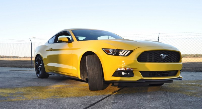 HD Road Test Review - 2015 Ford Mustang EcoBoost in Triple Yellow with Performance Pack 146