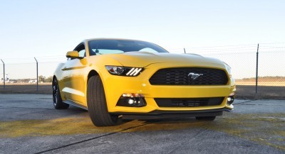 HD Road Test Review - 2015 Ford Mustang EcoBoost in Triple Yellow with Performance Pack 147