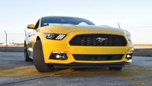 HD Road Test Review - 2015 Ford Mustang EcoBoost in Triple Yellow with Performance Pack 148