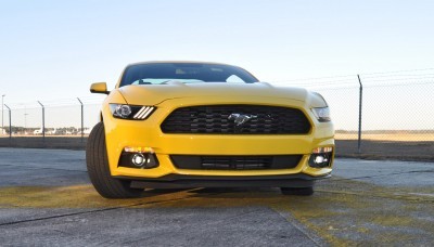 HD Road Test Review - 2015 Ford Mustang EcoBoost in Triple Yellow with Performance Pack 149