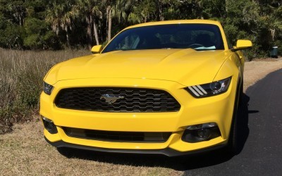 HD Road Test Review - 2015 Ford Mustang EcoBoost in Triple Yellow with Performance Pack 15