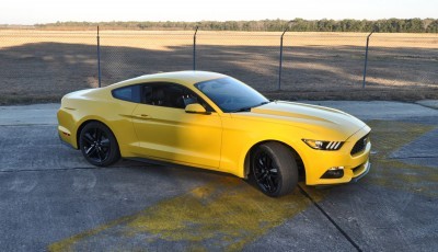 HD Road Test Review - 2015 Ford Mustang EcoBoost in Triple Yellow with Performance Pack 155