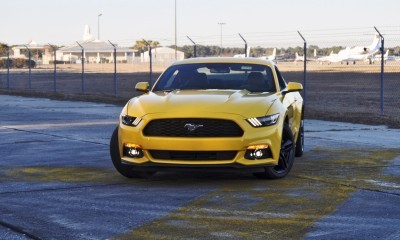 HD Road Test Review - 2015 Ford Mustang EcoBoost in Triple Yellow with Performance Pack 157