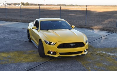 HD Road Test Review - 2015 Ford Mustang EcoBoost in Triple Yellow with Performance Pack 161