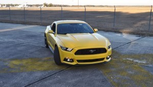 HD Road Test Review - 2015 Ford Mustang EcoBoost in Triple Yellow with Performance Pack 162