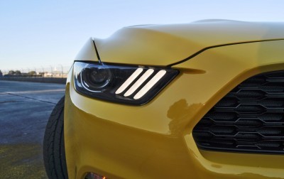 HD Road Test Review - 2015 Ford Mustang EcoBoost in Triple Yellow with Performance Pack 169