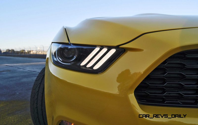 HD Road Test Review - 2015 Ford Mustang EcoBoost in Triple Yellow with Performance Pack 169