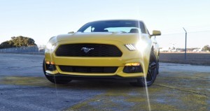 HD Road Test Review - 2015 Ford Mustang EcoBoost in Triple Yellow with Performance Pack 176