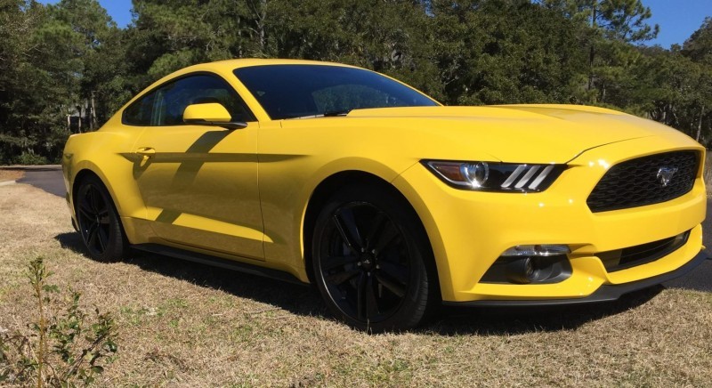 HD Road Test Review - 2015 Ford Mustang EcoBoost in Triple Yellow with Performance Pack 18