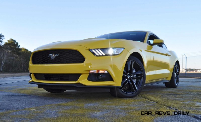 HD Road Test Review - 2015 Ford Mustang EcoBoost in Triple Yellow with Performance Pack 180