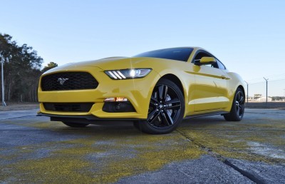 HD Road Test Review - 2015 Ford Mustang EcoBoost in Triple Yellow with Performance Pack 181