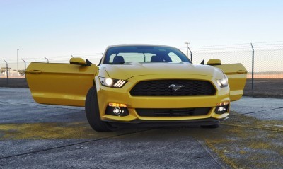 HD Road Test Review - 2015 Ford Mustang EcoBoost in Triple Yellow with Performance Pack 185