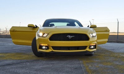 HD Road Test Review - 2015 Ford Mustang EcoBoost in Triple Yellow with Performance Pack 186