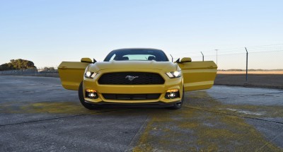 HD Road Test Review - 2015 Ford Mustang EcoBoost in Triple Yellow with Performance Pack 189